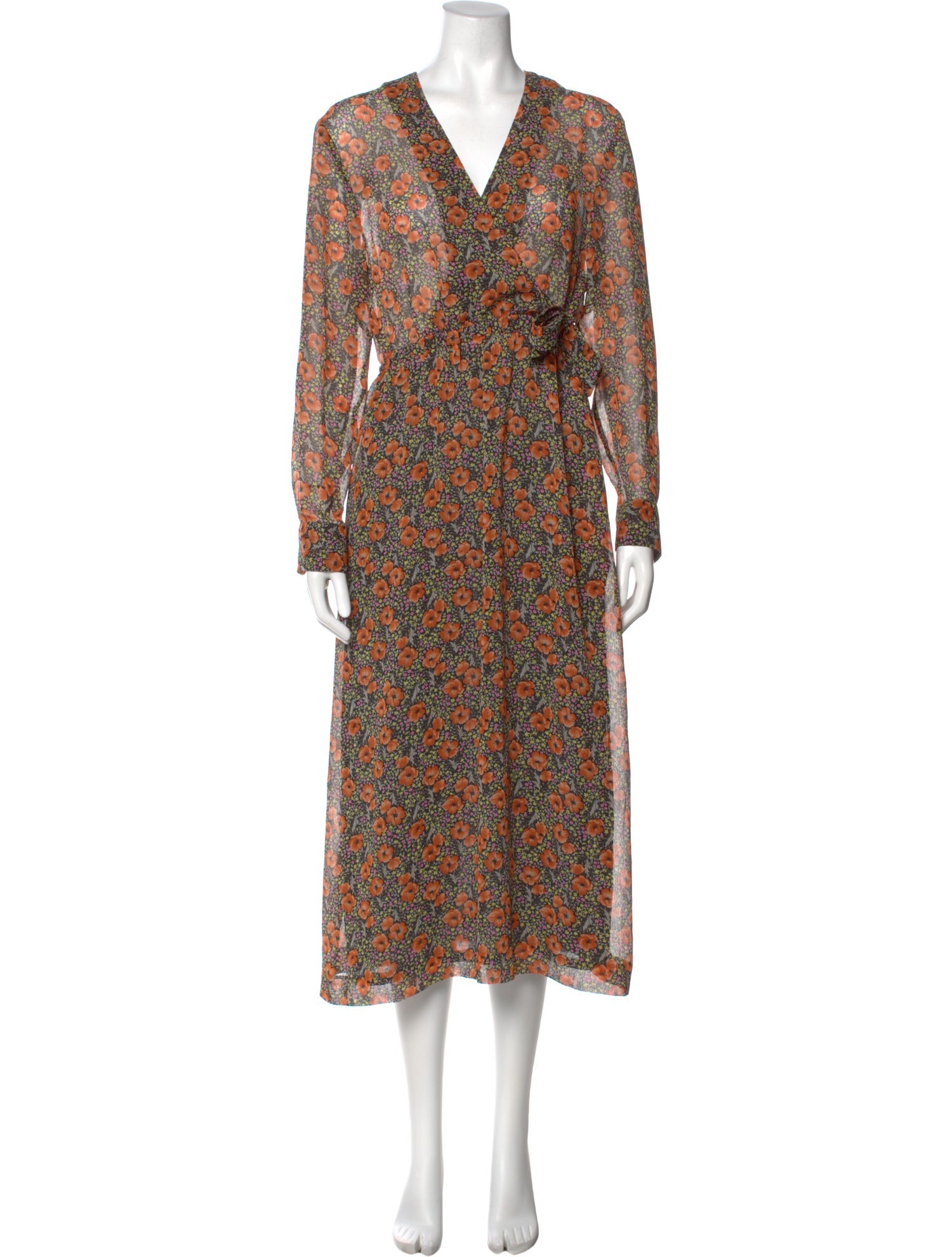 Gerard Darel Floral Print Long Dress