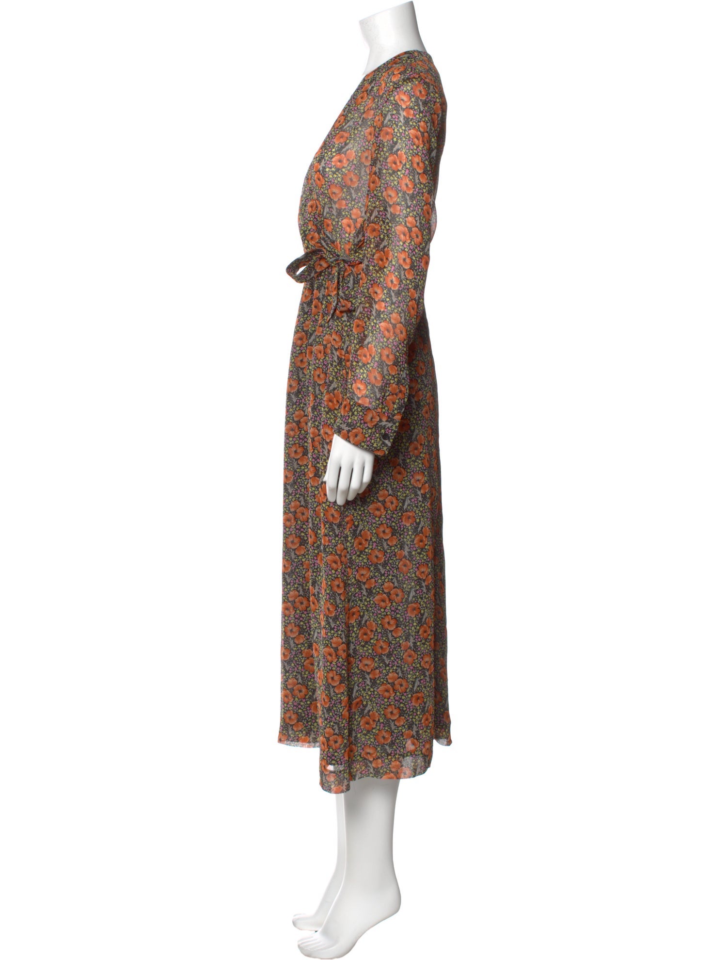 Gerard Darel Floral Print Long Dress