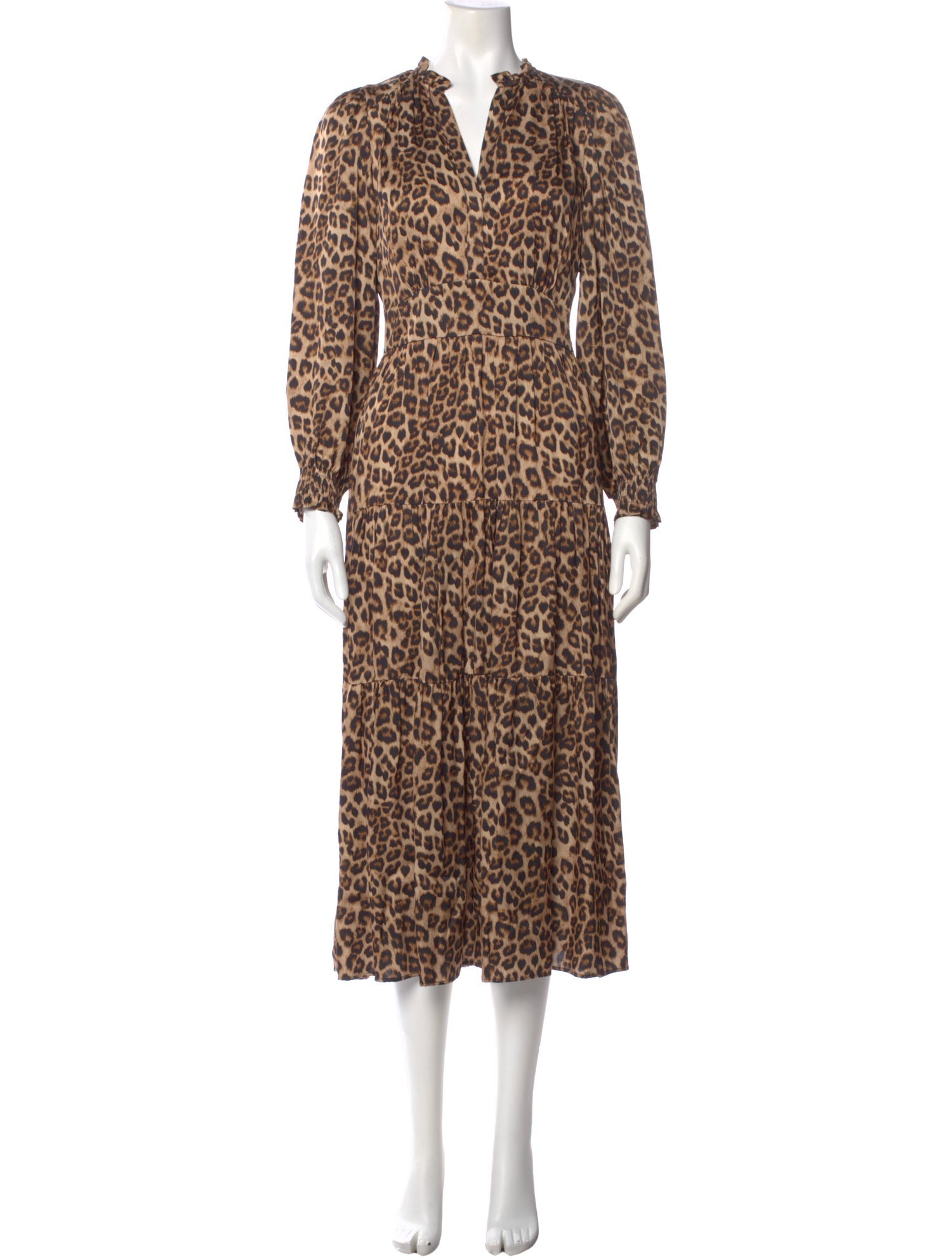Gerard Darel Animal Print Long Dress
