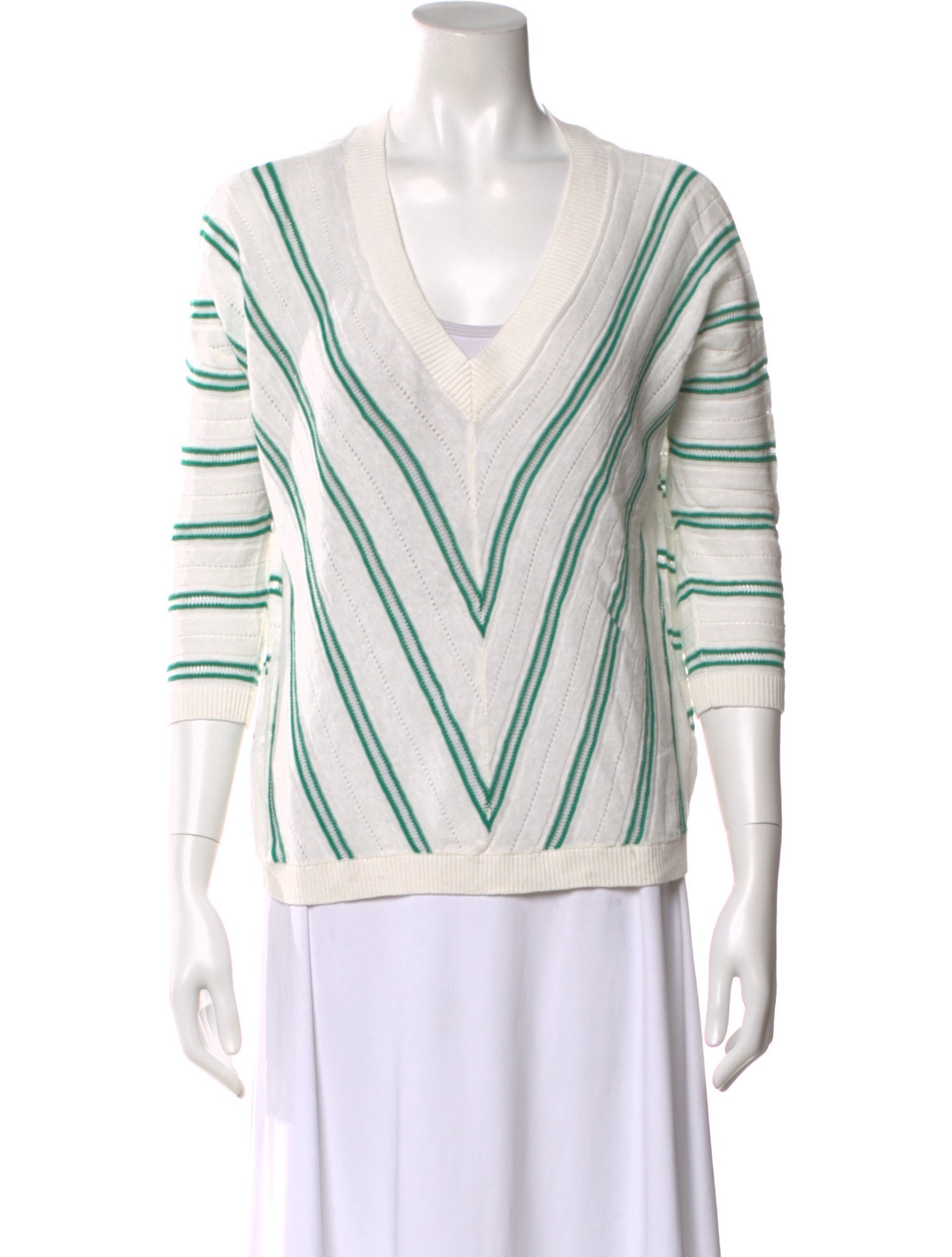 Gerard Darel Linen Striped Sweater