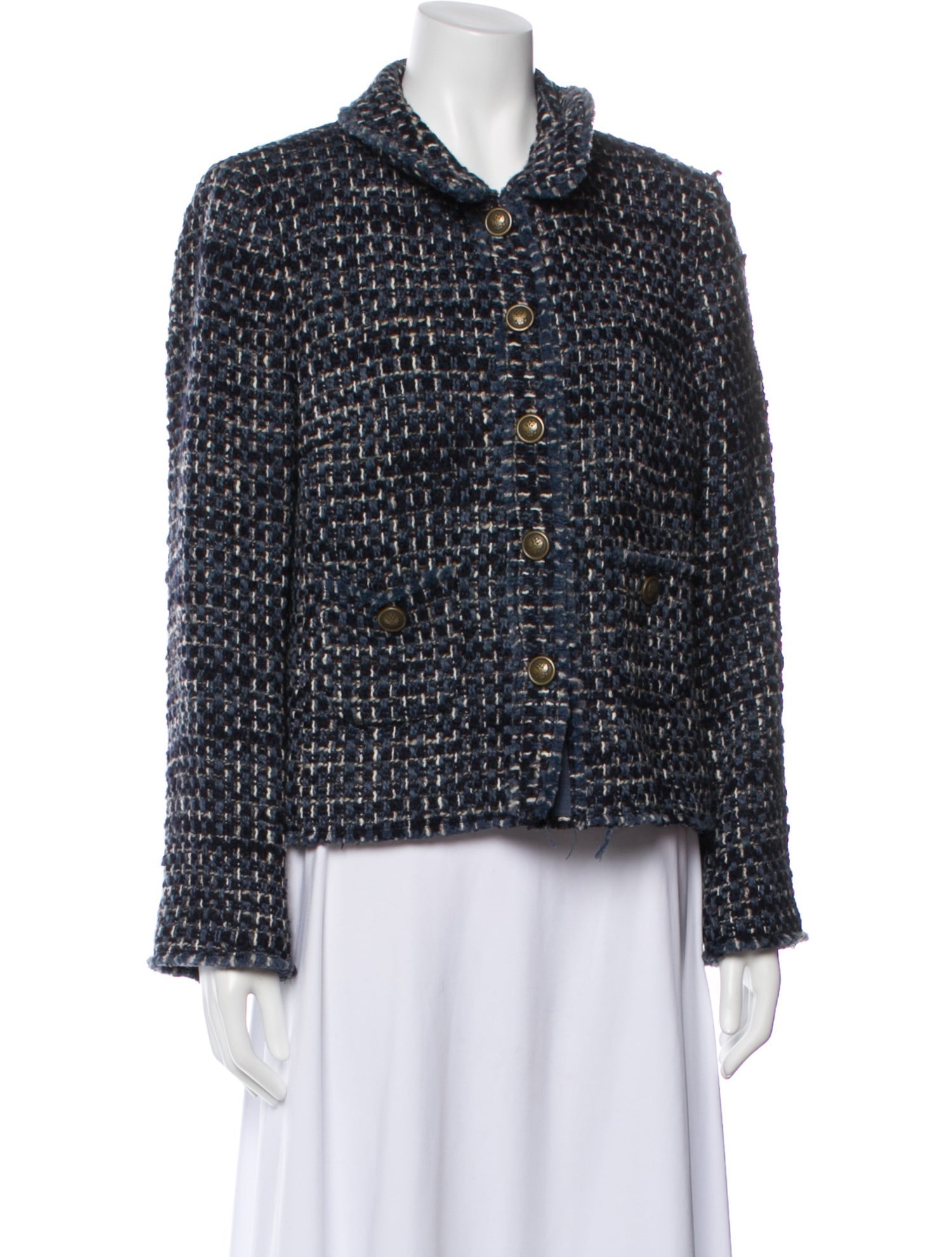 Gerard Darel Tweed Pattern Evening Jacket