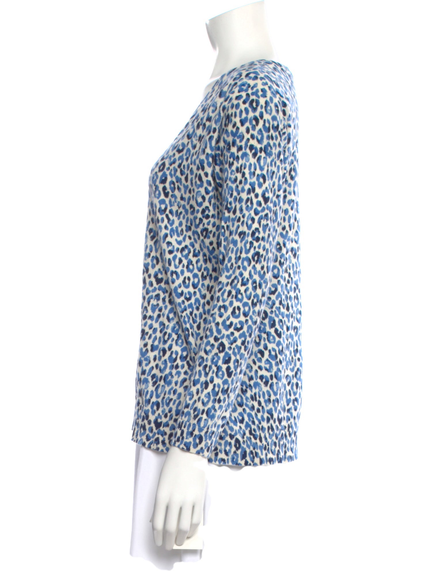 Gerard Darel Animal Print V-Neck Sweater