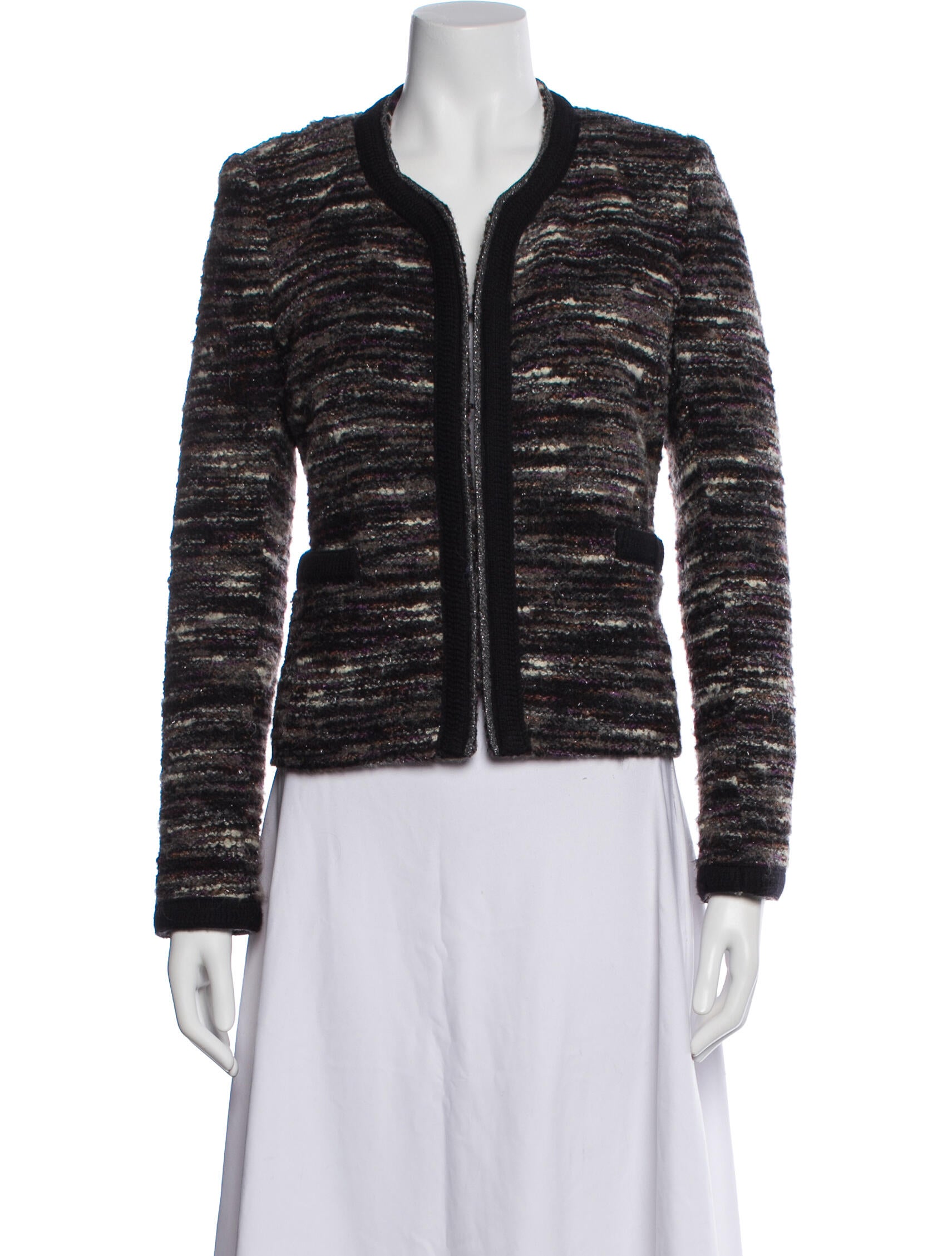 Gerard Darel Wool Tweed Pattern Evening Jacket