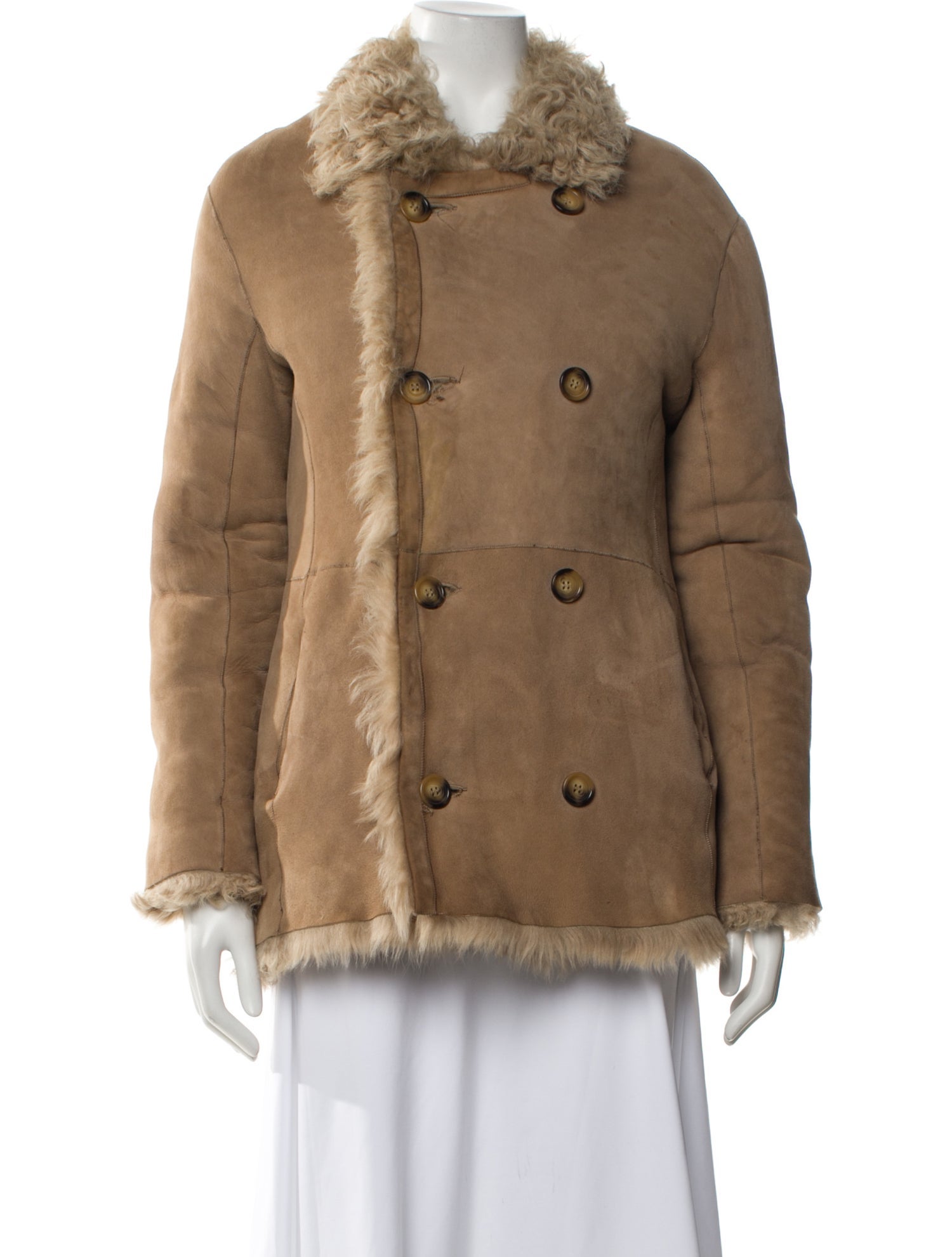 Gerard Darel Shearling Peacoat