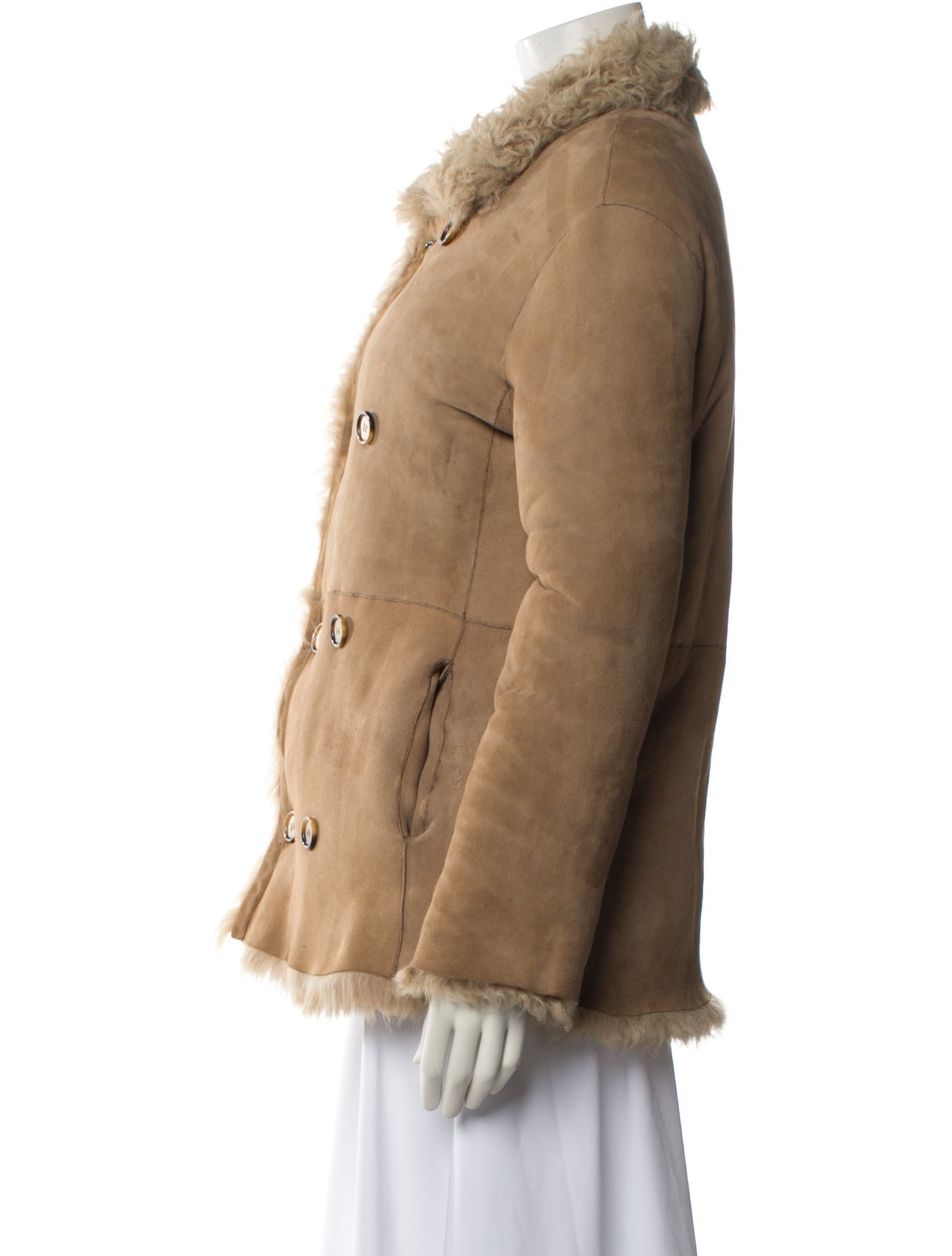 Gerard Darel Shearling Peacoat