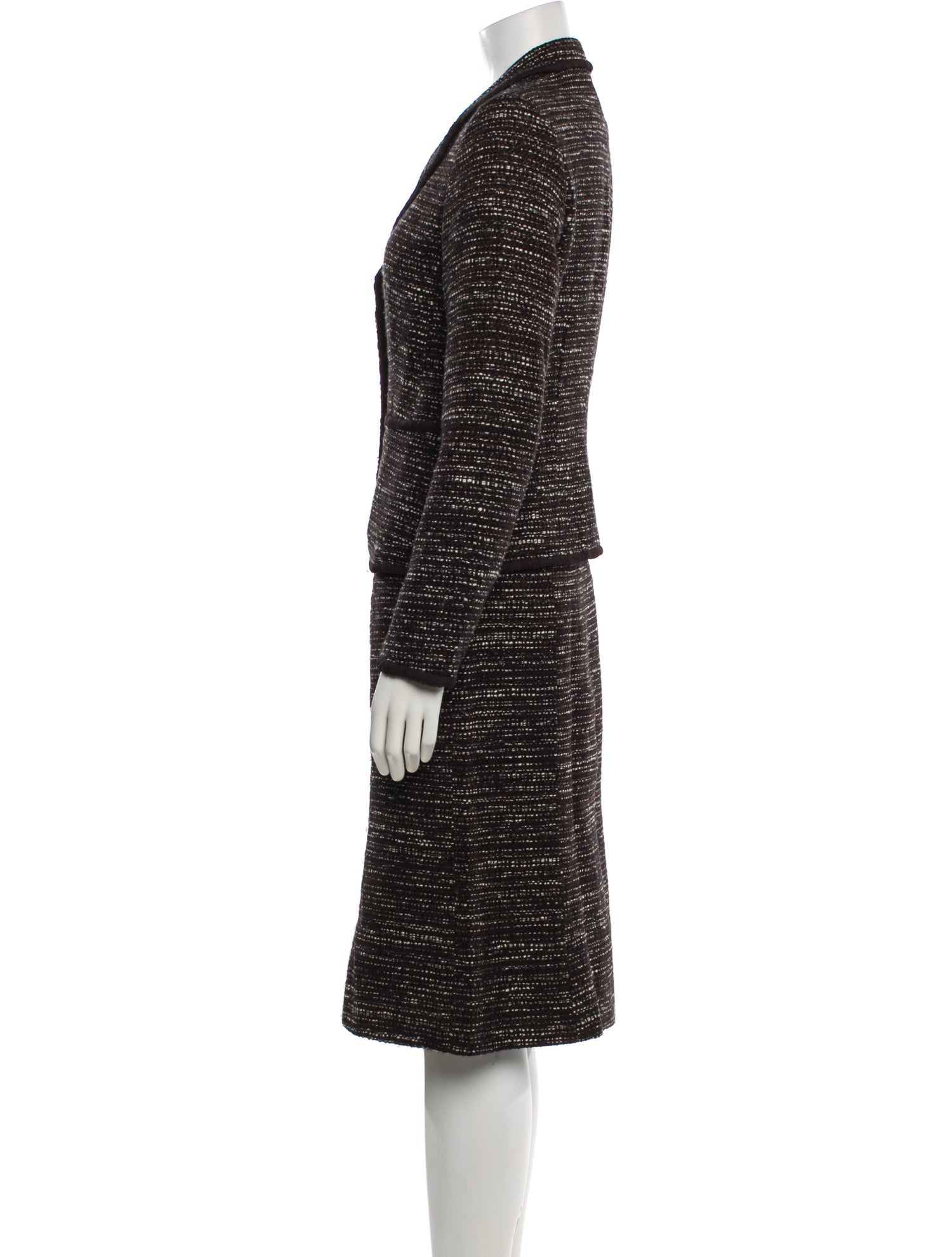 Gerard Darel Tweed Pattern Skirt Suit
