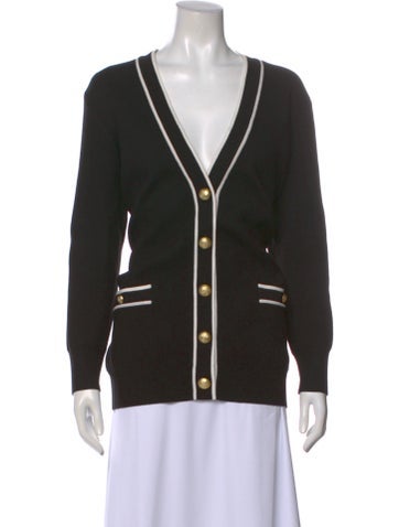 Pre-owned Gerard Darel V-neck Sweater In Black