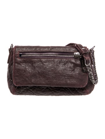 Pre-owned Gerard Darel Leather Shoulder Bag In Burgundy
