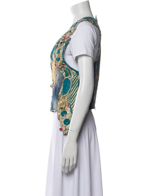 Dassios Paisley Print Vest