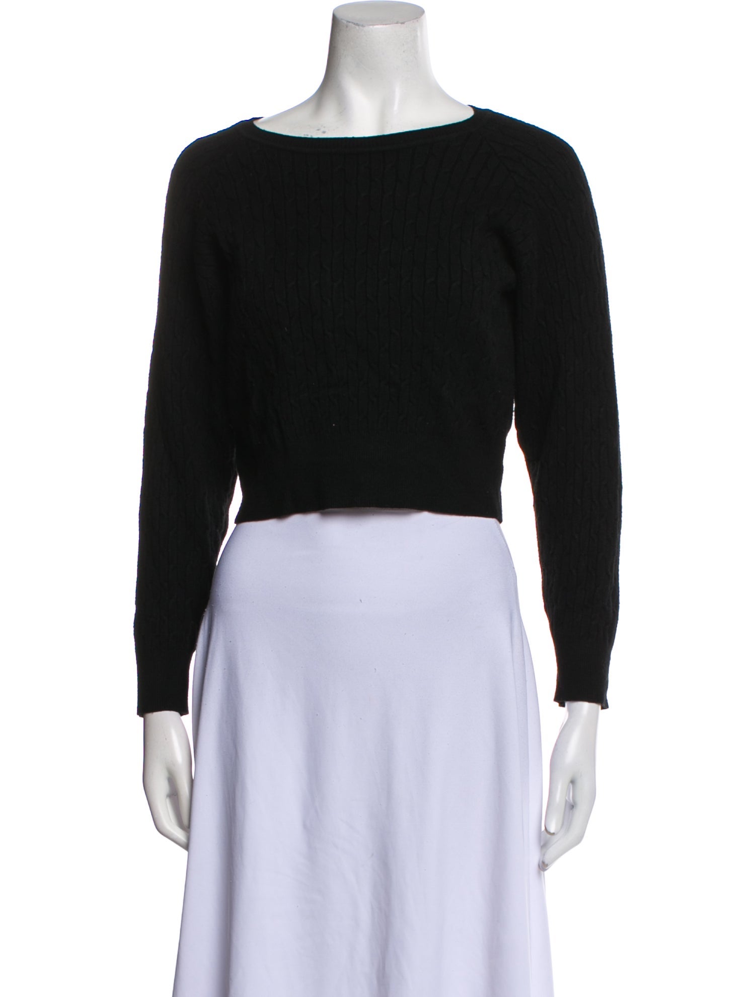 Daisy Wool Bateau Neckline Crop Top