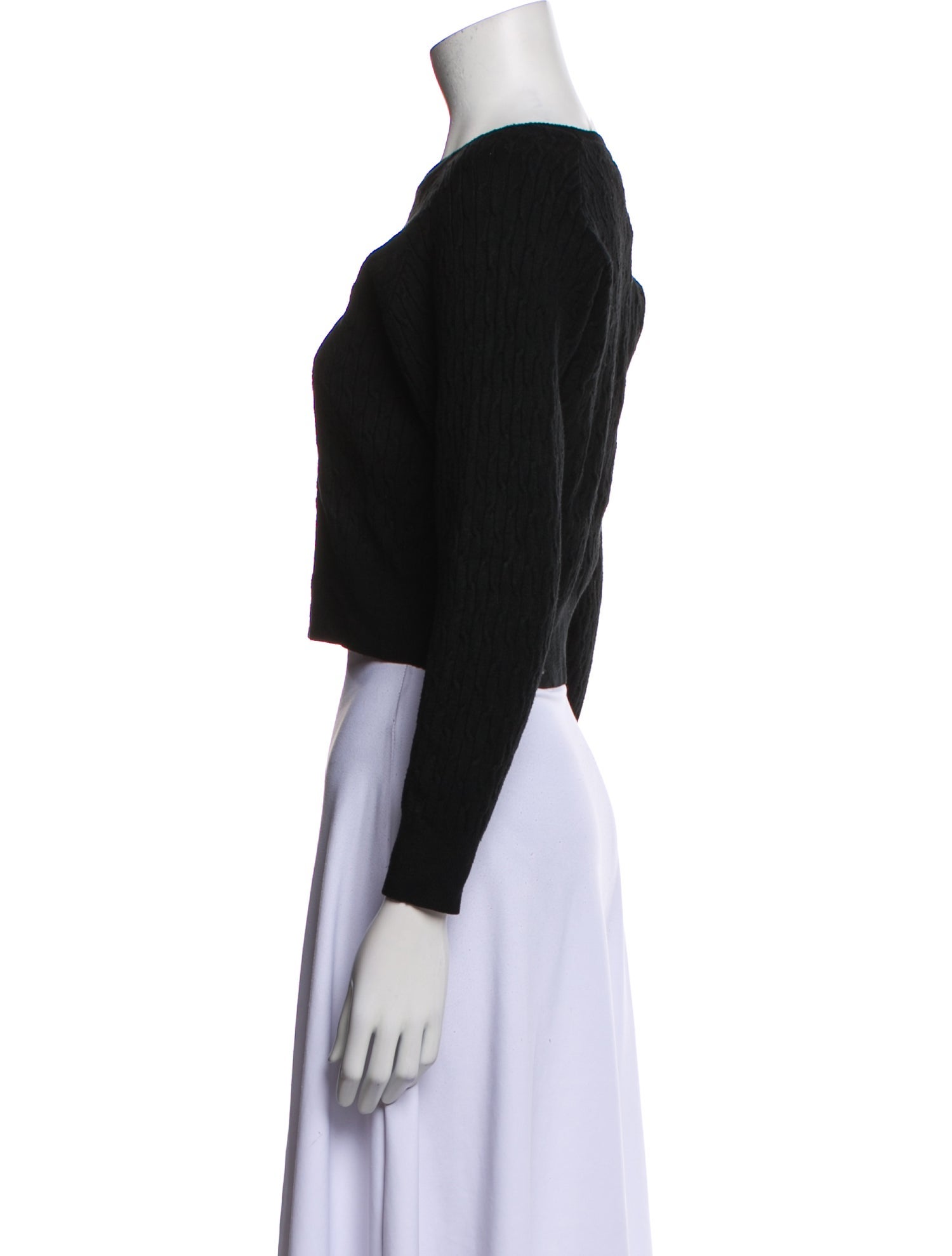 Daisy Wool Bateau Neckline Crop Top