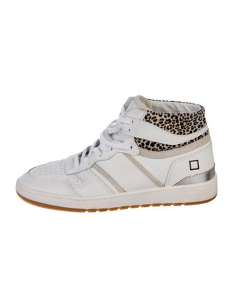 D.A.T.E. Leather Wedge Sneakers