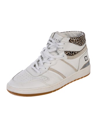 D.A.T.E. Leather Wedge Sneakers