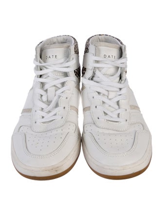 D.A.T.E. Leather Wedge Sneakers