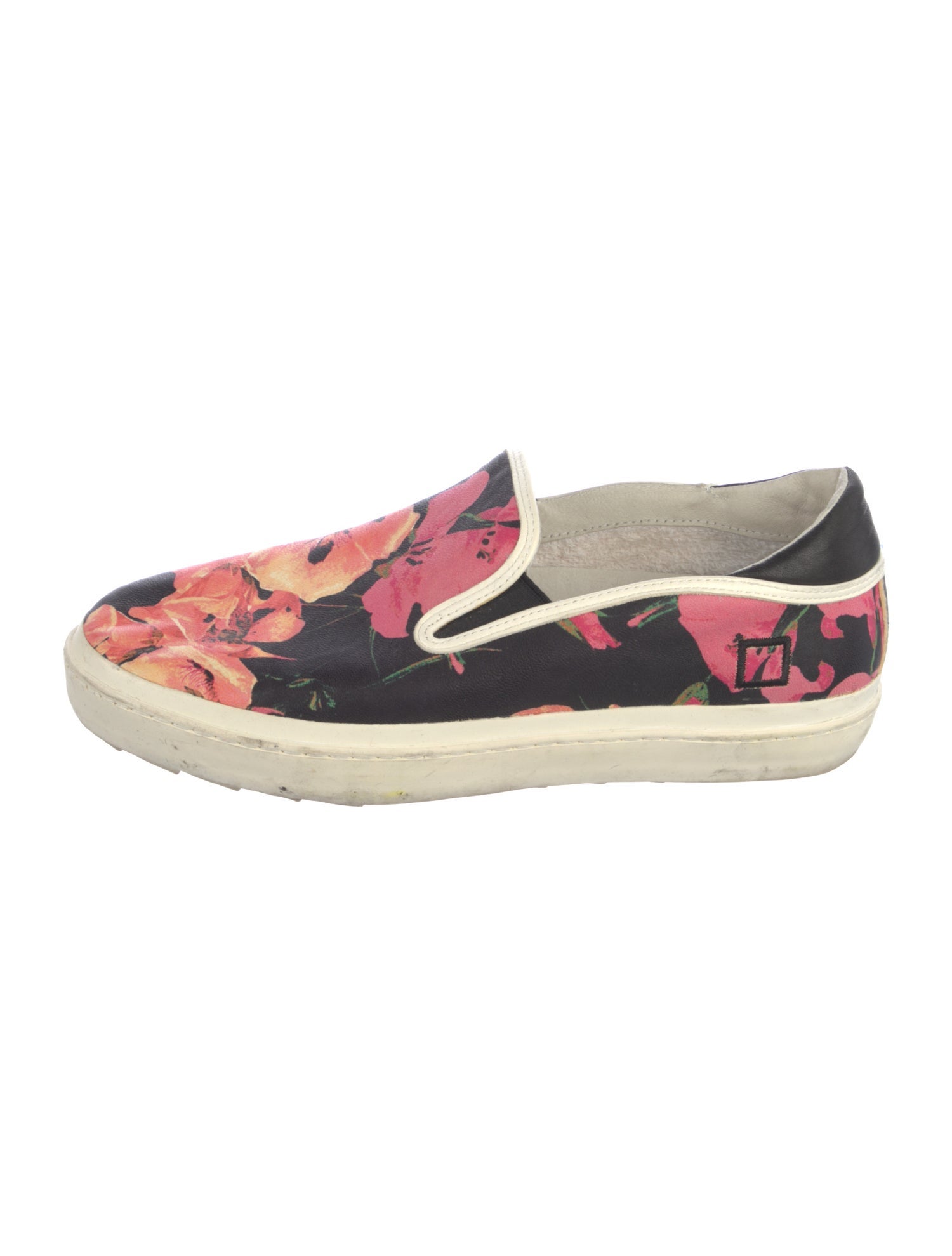 D.A.T.E. Leather Floral Print Sneakers
