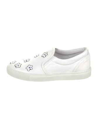 D.A.T.E. Leather Floral Print Sneakers
