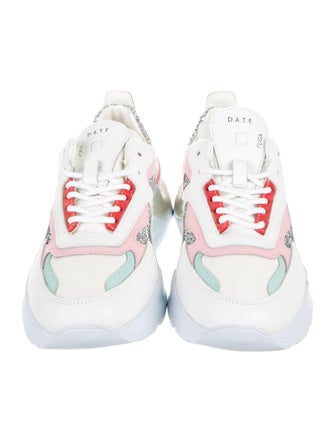 D.A.T.E. Leather Colorblock Pattern Sneakers