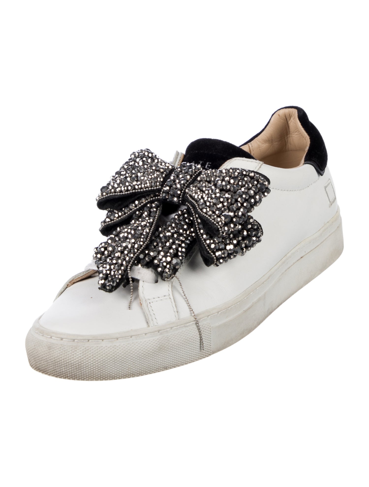 D.A.T.E. Leather Colorblock Pattern Sneakers