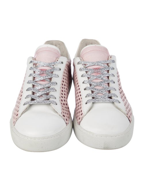 D.A.T.E. Leather Polka Dot Print Sneakers