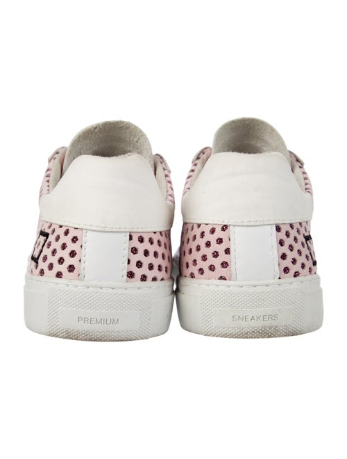 D.A.T.E. Leather Polka Dot Print Sneakers