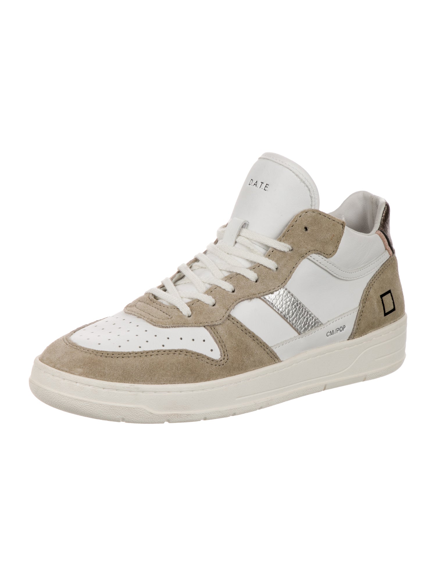 D.A.T.E. Leather Colorblock Pattern Sneakers