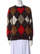 &Daughter Lambswool Plaid Print Sweater