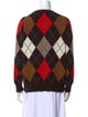 &Daughter Lambswool Plaid Print Sweater