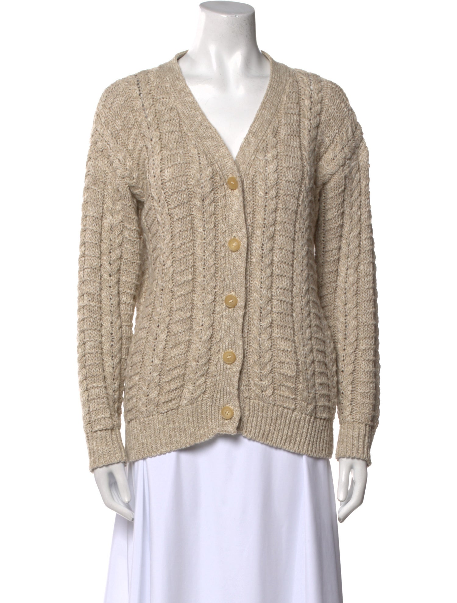 &Daughter Linen V-Neck Sweater