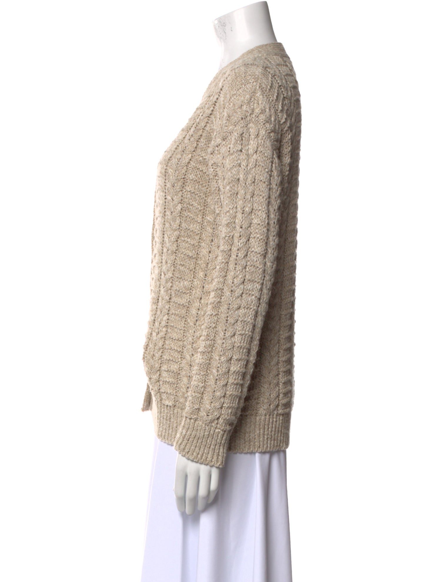 &Daughter Linen V-Neck Sweater