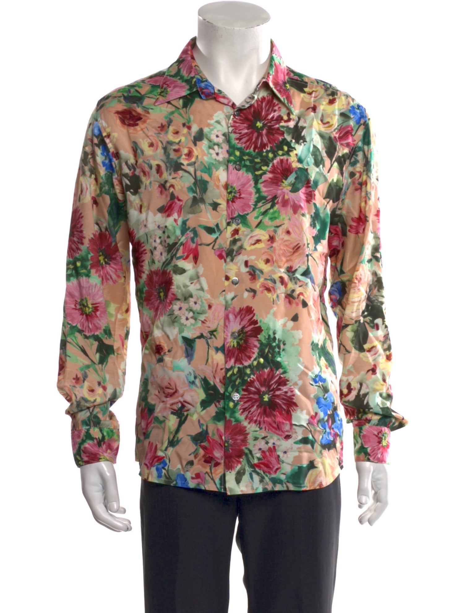 Davi Paris Floral Print Long Sleeve Shirt