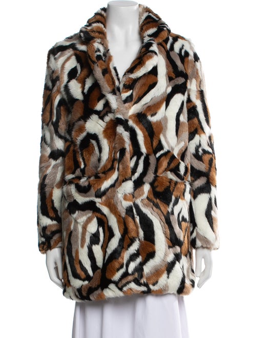 DVF x Apparis Faux Fur Animal Print Faux Fur Jacket