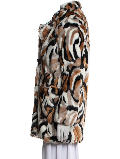 DVF x Apparis Faux Fur Animal Print Faux Fur Jacket