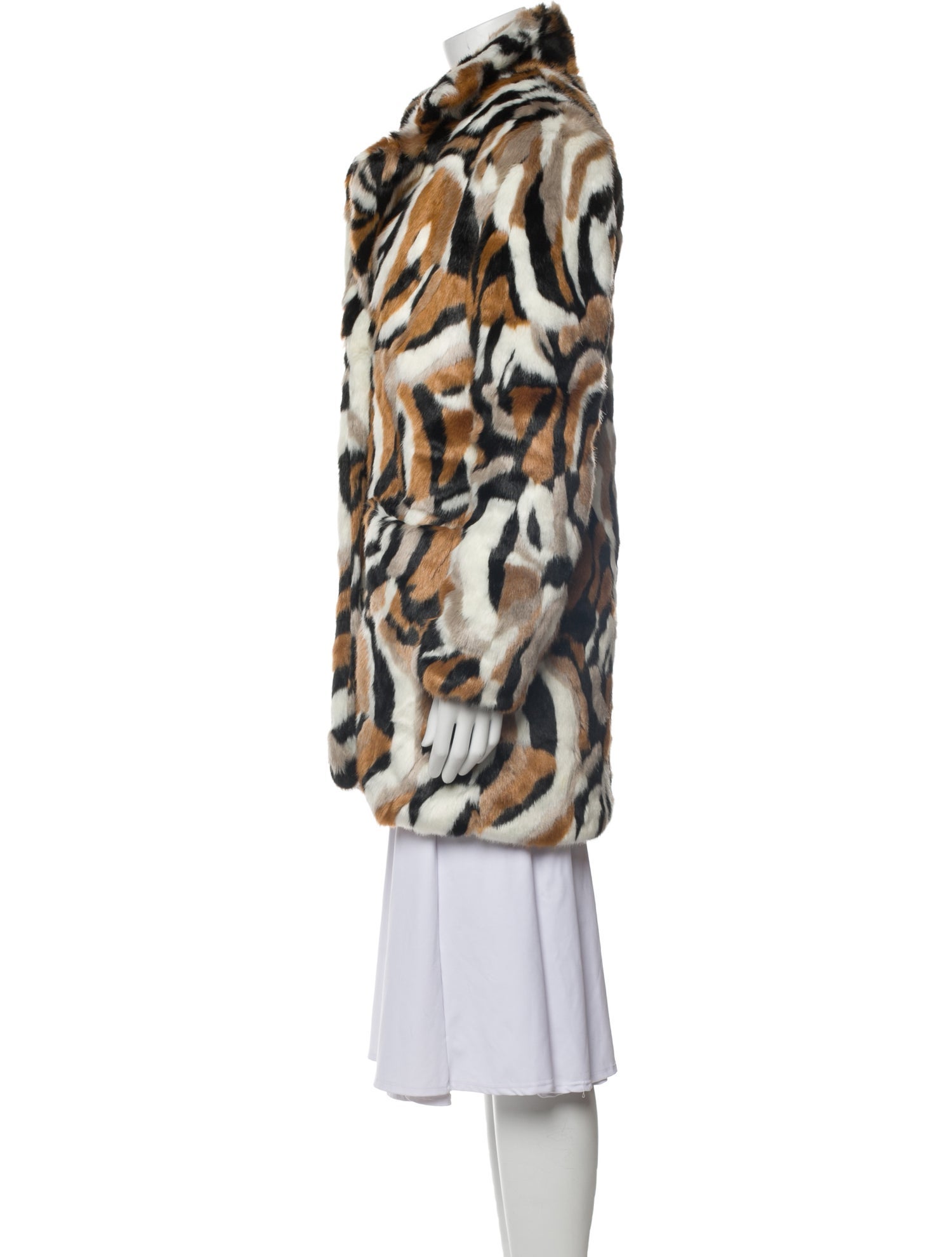 DVF x Apparis Animal Print Faux Fur Coat
