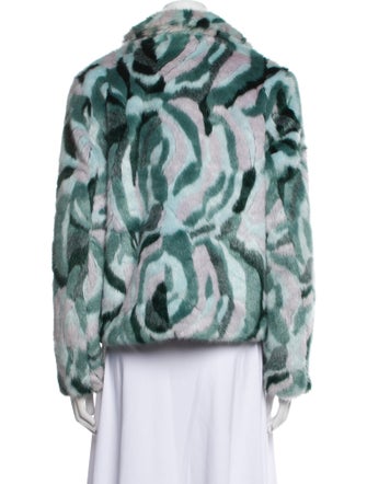 DVF x Apparis Faux Fur Printed Faux Fur Jacket