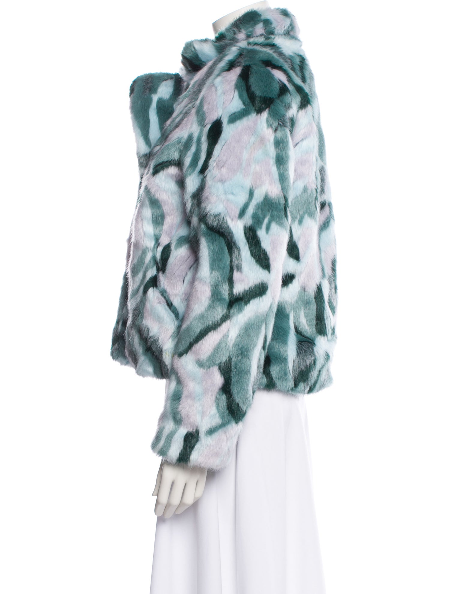 DVF x Apparis Faux Fur Printed Faux Fur Jacket