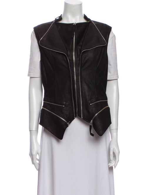 Dawn Levy Leather Vest Black