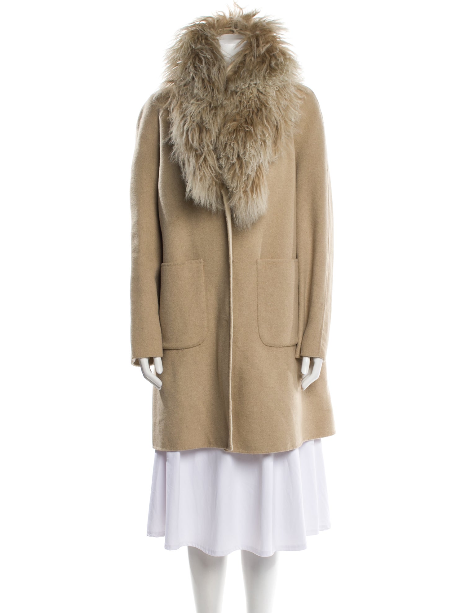 Dawn Levy Wool Fur Coat