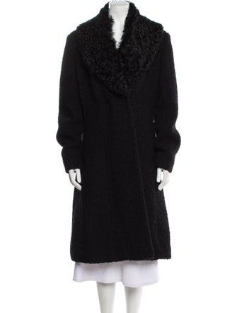 Dawn Levy Wool Faux Fur Coat