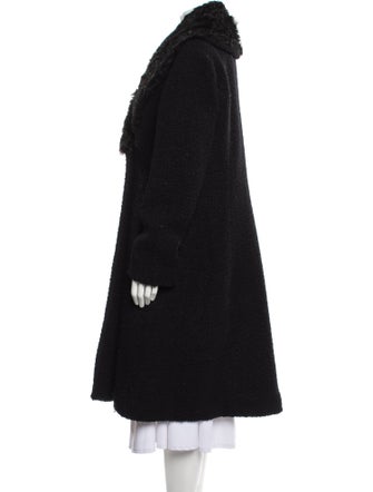 Dawn Levy Wool Faux Fur Coat