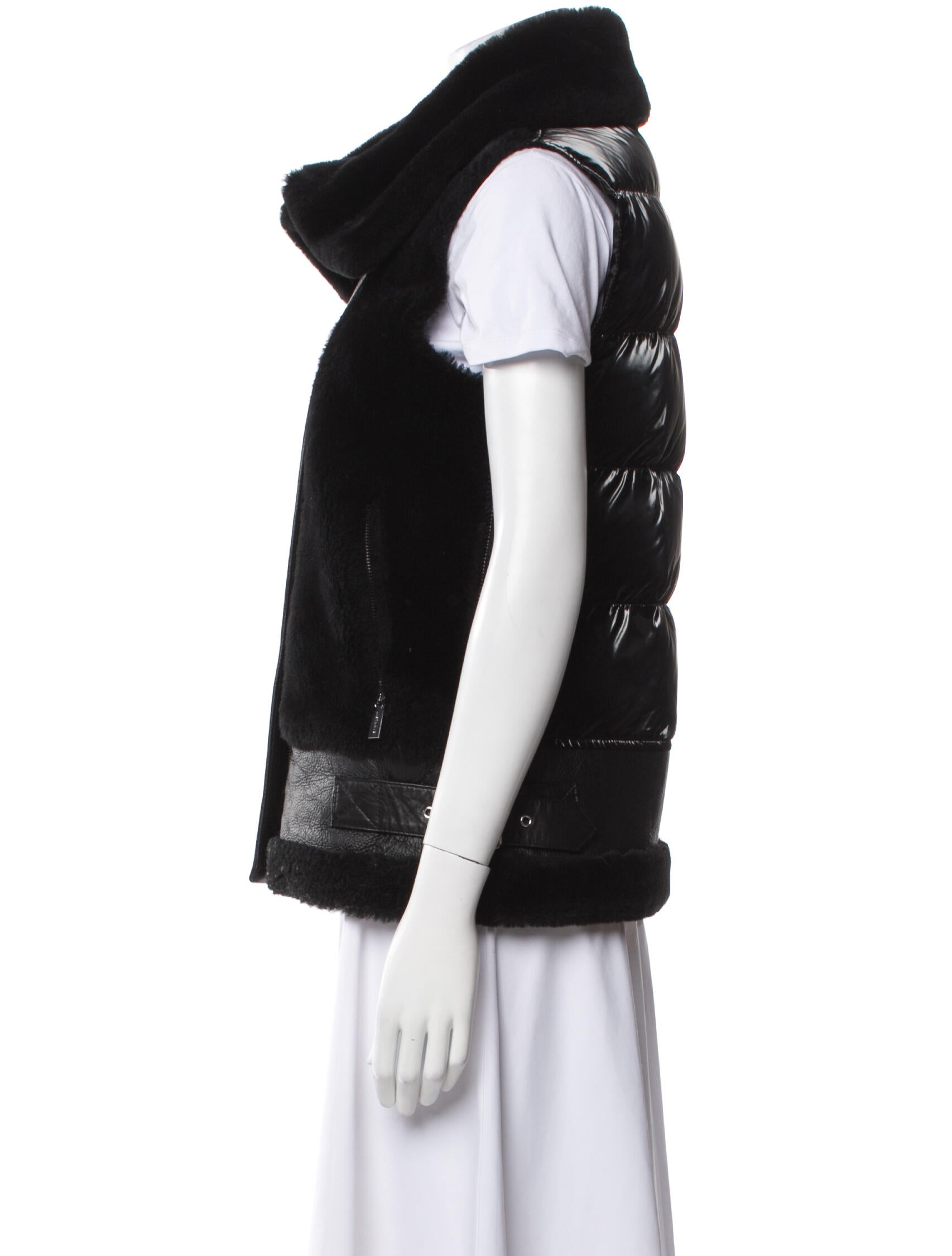 Dawn Levy Leather Down Jacket