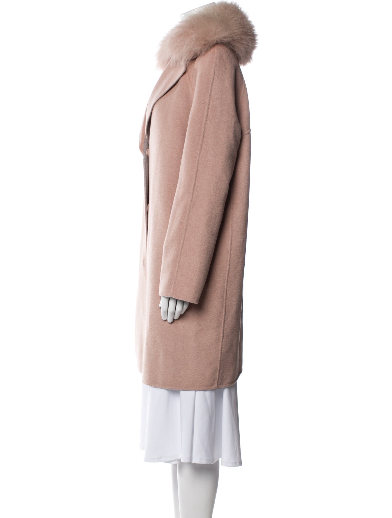 Dawn Levy Wool Fur Coat