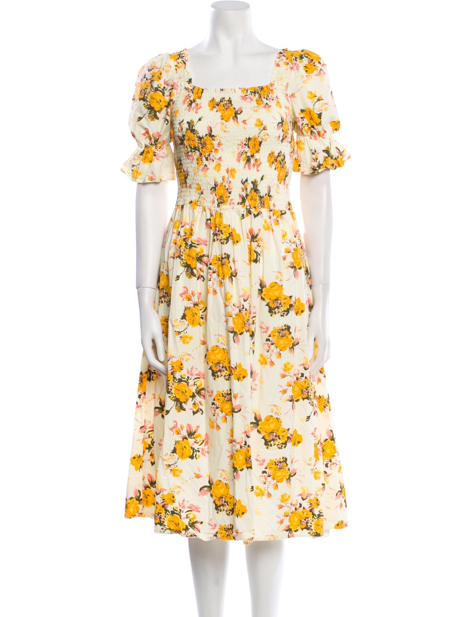 Damaris Bailey Floral Print Midi Length Dress
