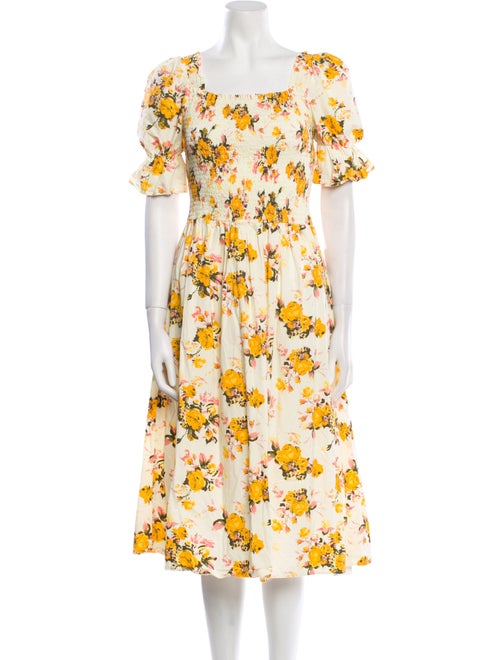 Damaris Bailey Floral Print Midi Length Dress