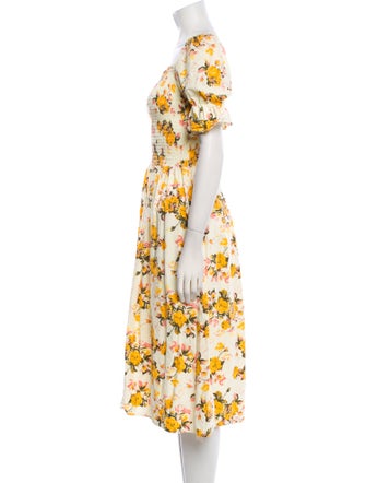 Damaris Bailey Floral Print Midi Length Dress