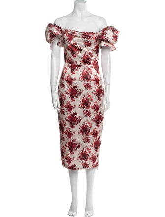 Damaris Bailey Floral Print Midi Length Dress