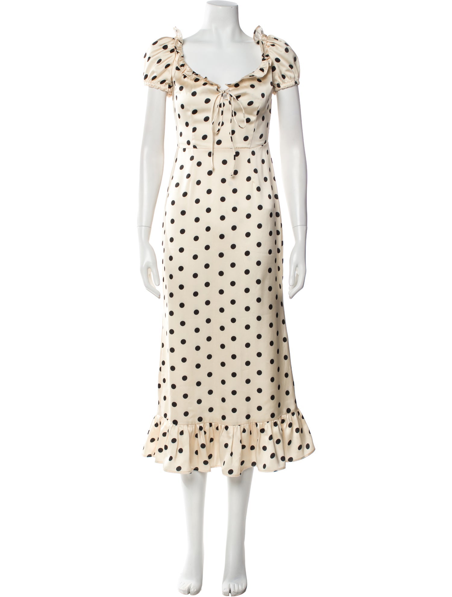 Damaris Bailey Polka Dot Print Midi Length Dress