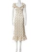 Damaris Bailey Polka Dot Print Midi Length Dress