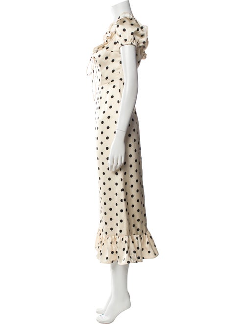 Damaris Bailey Polka Dot Print Midi Length Dress