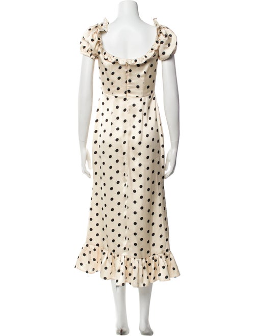 Damaris Bailey Polka Dot Print Midi Length Dress