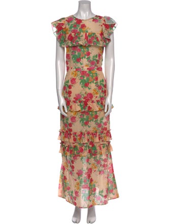 Damaris Bailey Floral Print Long Dress